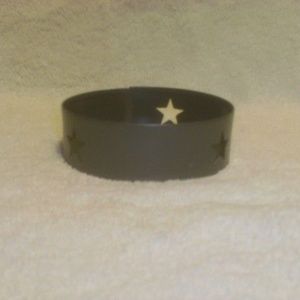 *Tin Star Cutouts Jar or Pillar Candle Holder #788 (NWT)
